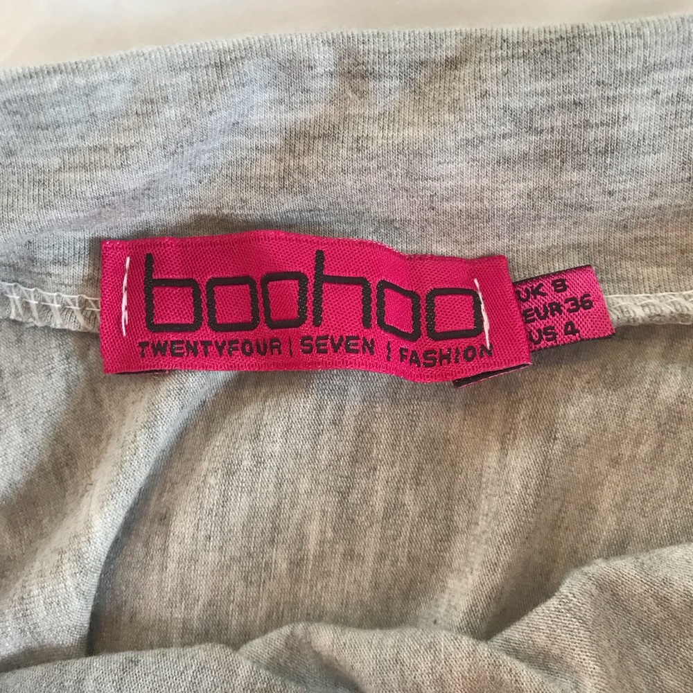 Boohoo Grey Skater Skirt - Picture 6 of 6